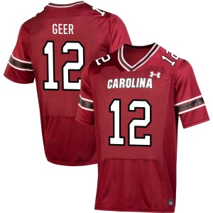 Jatius Geer South Carolina Gamecocks Men's College Football #12 University Jerseys - Garnet 892361-505