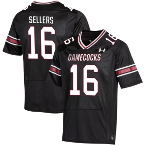 LaNorris Sellers South Carolina Gamecocks College Football Men's #16 Game Jerseys - Black 510527-314