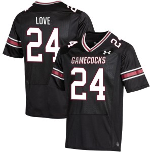 Mason Love Gamecocks College Football #24 Men's 2025-26 Jersey - Black 661646-984