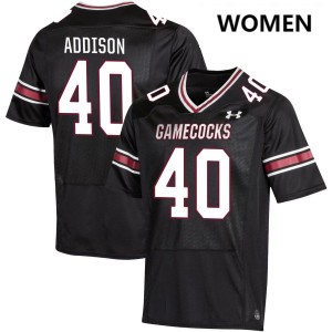 Anthony Addison Gamecocks #40 2025-26 Women's College Football Jersey - Black 685921-686