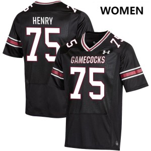 Cason Henry South Carolina Gamecocks #75 Game College Football Womens Jersey - Black 952697-278