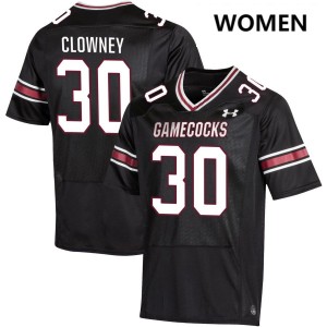 Demon Clowney Gamecocks College Football Womens Embroidery #30 Jersey - Black 920172-802