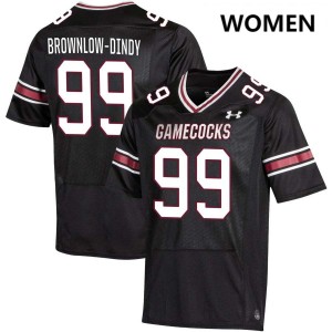 Gabriel Brownlow-Dindy South Carolina College Football Stitched Womens #99 Jerseys - Black 310866-398