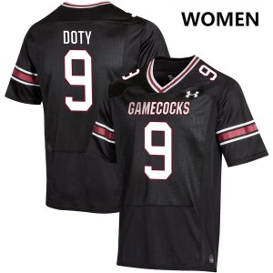 Luke Doty South Carolina Gamecocks Women College Football NCAA #9 Jerseys - Black 823604-737
