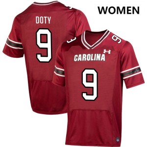 Luke Doty South Carolina Gamecocks College Football 2025 Women's #9 Jerseys - Garnet 971050-735