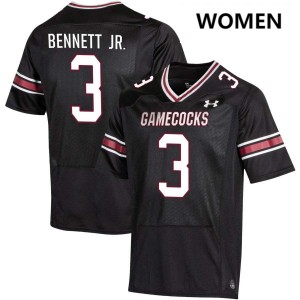 Mazeo Bennett Jr. South Carolina College Football Women #3 Official Jerseys - Black 994415-360