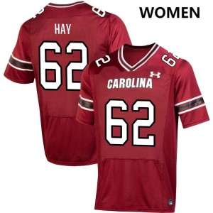 Nolan Hay University of South Carolina #62 Womens Embroidery College Football Jersey - Garnet 358257-251