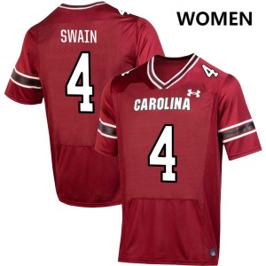Vicari Swain South Carolina Gamecocks #4 Women Replica College Football Jersey - Garnet 929857-451