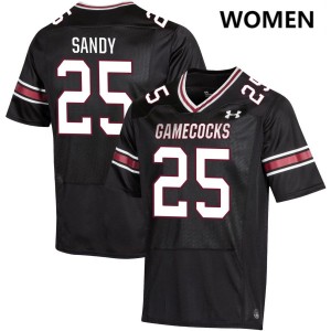 Zahbari Sandy Gamecocks Stitched College Football Women's #25 Jersey - Black 628723-788