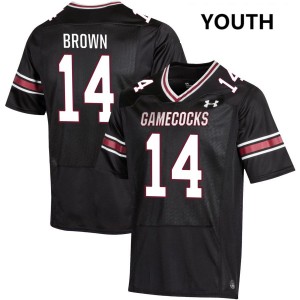 Jared Brown University of South Carolina #14 Youth College Football Player Jerseys - Black 802062-784