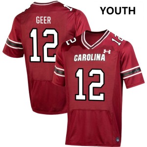 Jatius Geer Gamecocks Alumni College Football #12 Youth Jerseys - Garnet 321203-943