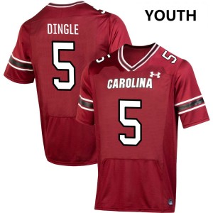 Jordan Dingle South Carolina College Football Youth Embroidery #5 Jersey - Garnet 463234-564