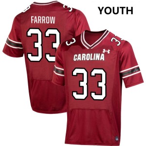 Kyler Farrow South Carolina High School College Football #33 Youth Jerseys - Garnet 905116-709