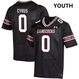 Lex Cyrus Gamecocks Youth 2025 College Football #0 Jerseys - Black 319940-328