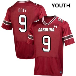 Luke Doty University of South Carolina Youth #9 College Football Stitched Jersey - Garnet 894496-985