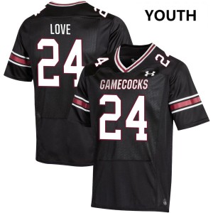 Mason Love University of South Carolina College Football #24 Youth Game Jerseys - Black 129374-232