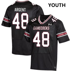 Peyton Argent Gamecocks Youth #48 College Football Embroidery Jerseys - Black 857494-708
